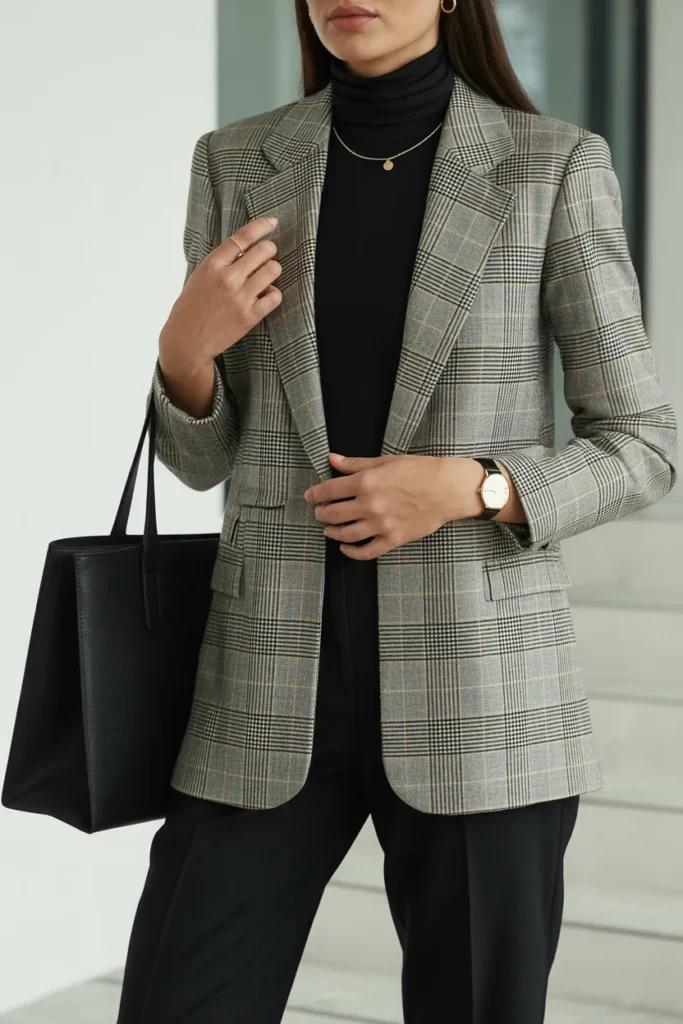 Plaid Blazer Statement