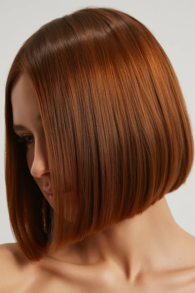 Praline Brown Blunt Lob