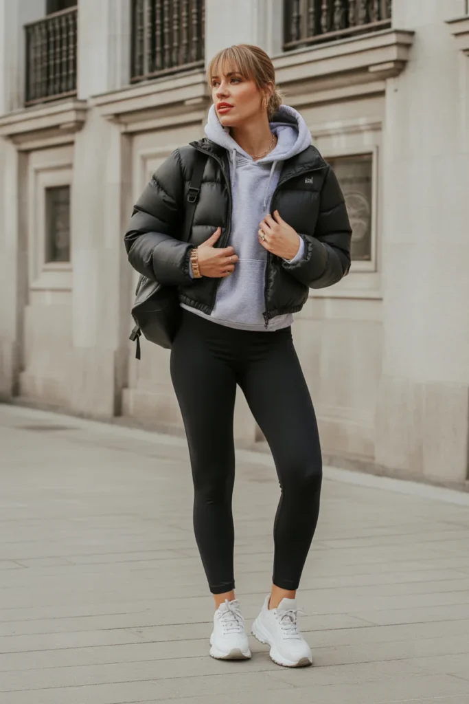 Puffer Jacket with Athleisure Touch