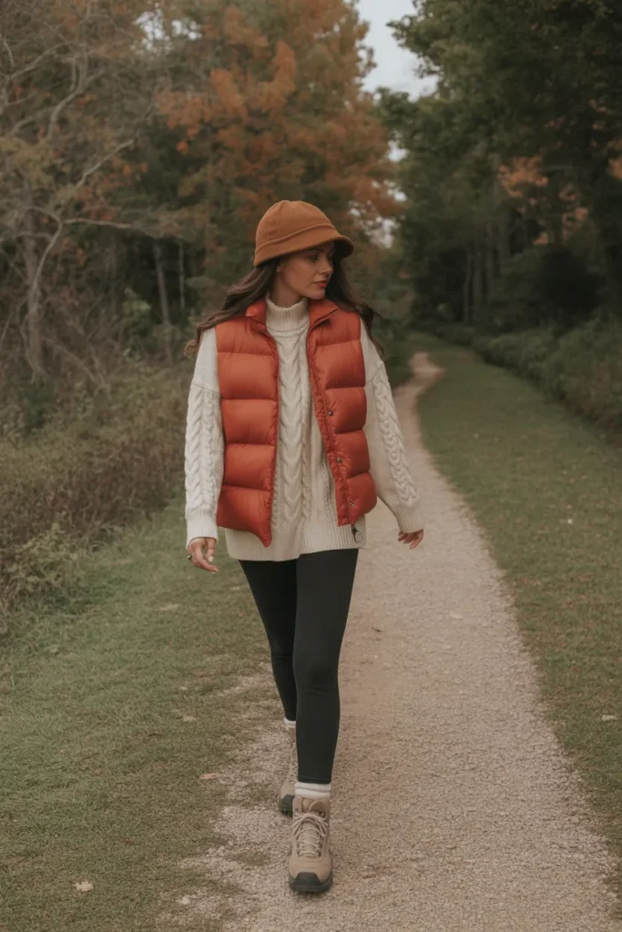 Puffer Vest Layered Look