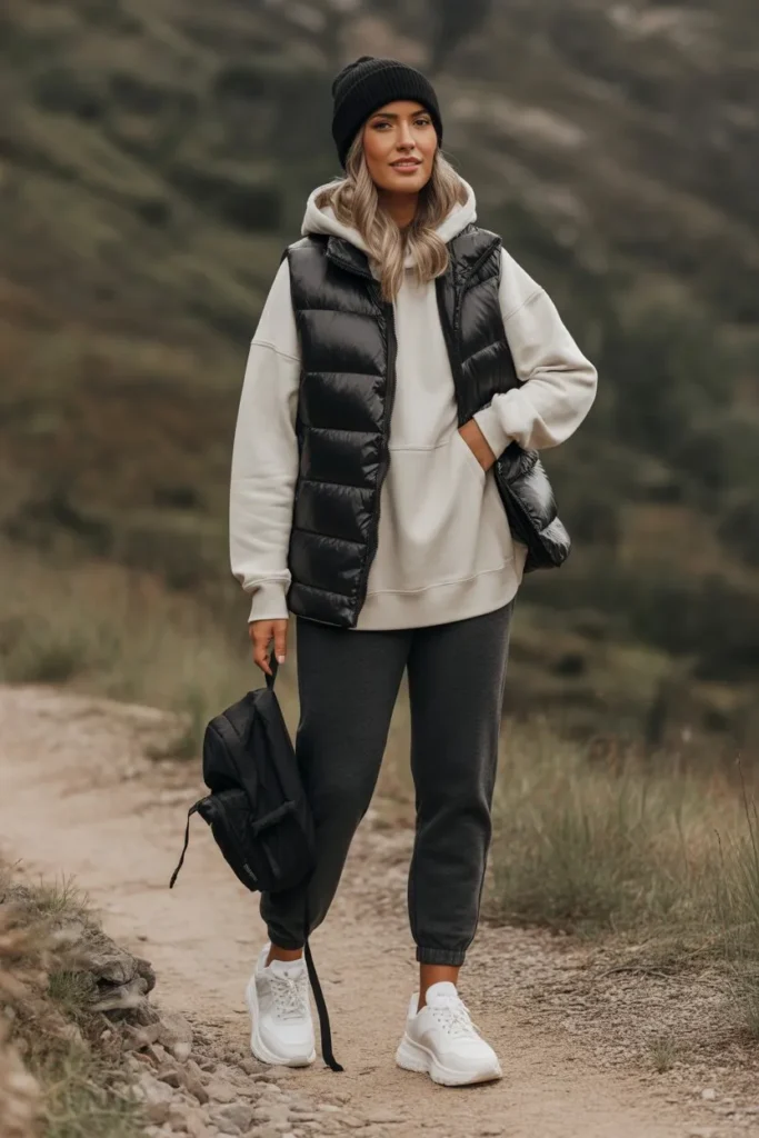 Puffer Vest with Hoodie Combo