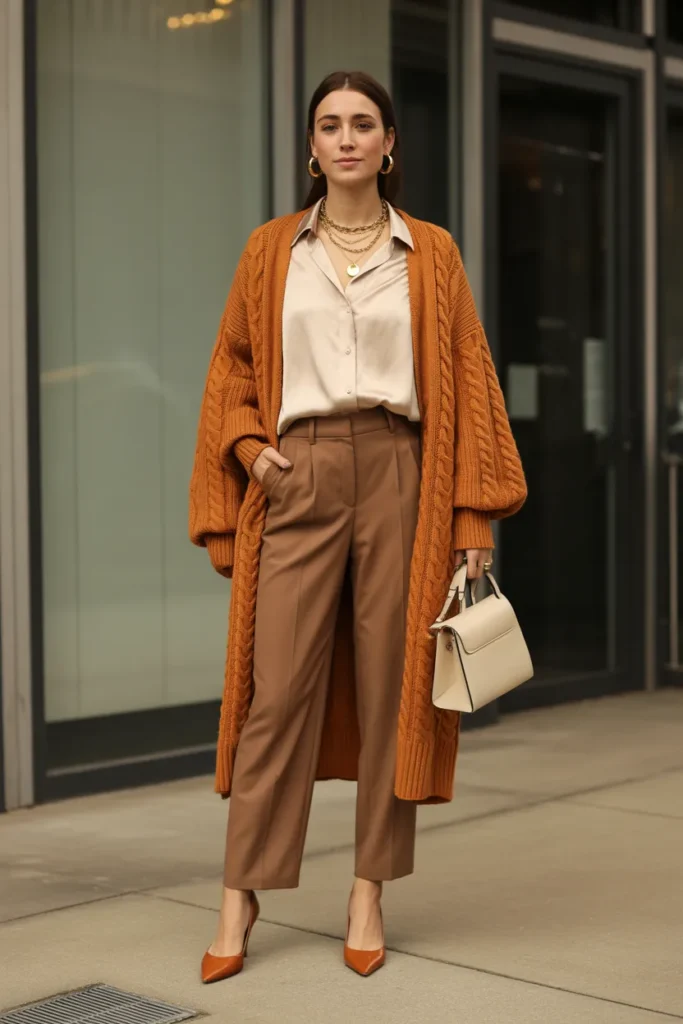 Pumpkin Spice Cardigan Outfit