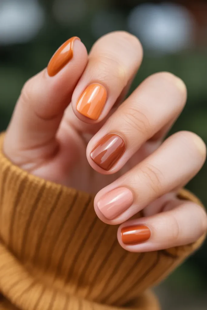 Pumpkin Spice Inspired Nails