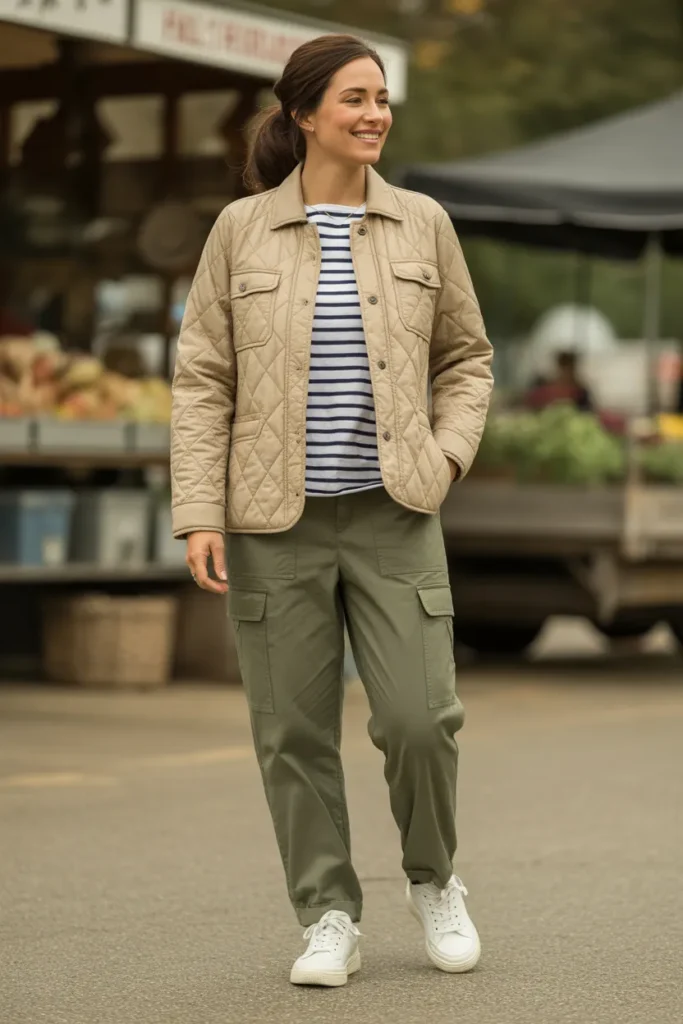 Quilted Jacket Weekend Look