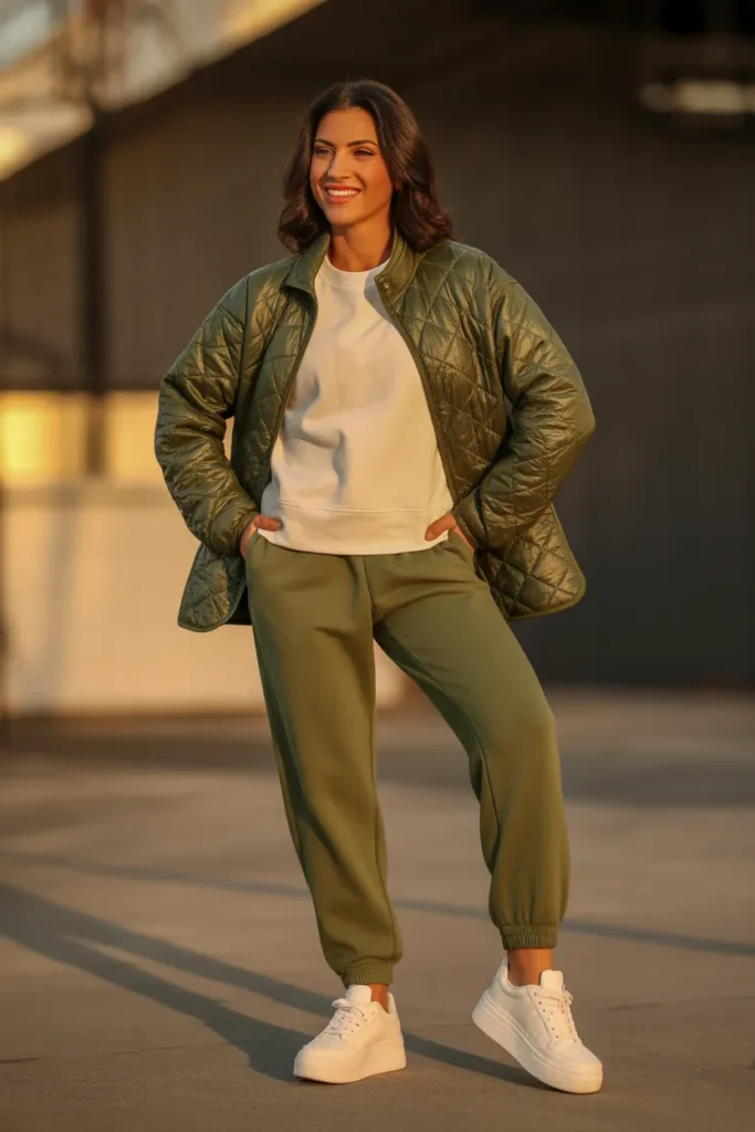 Quilted Jacket with Joggers