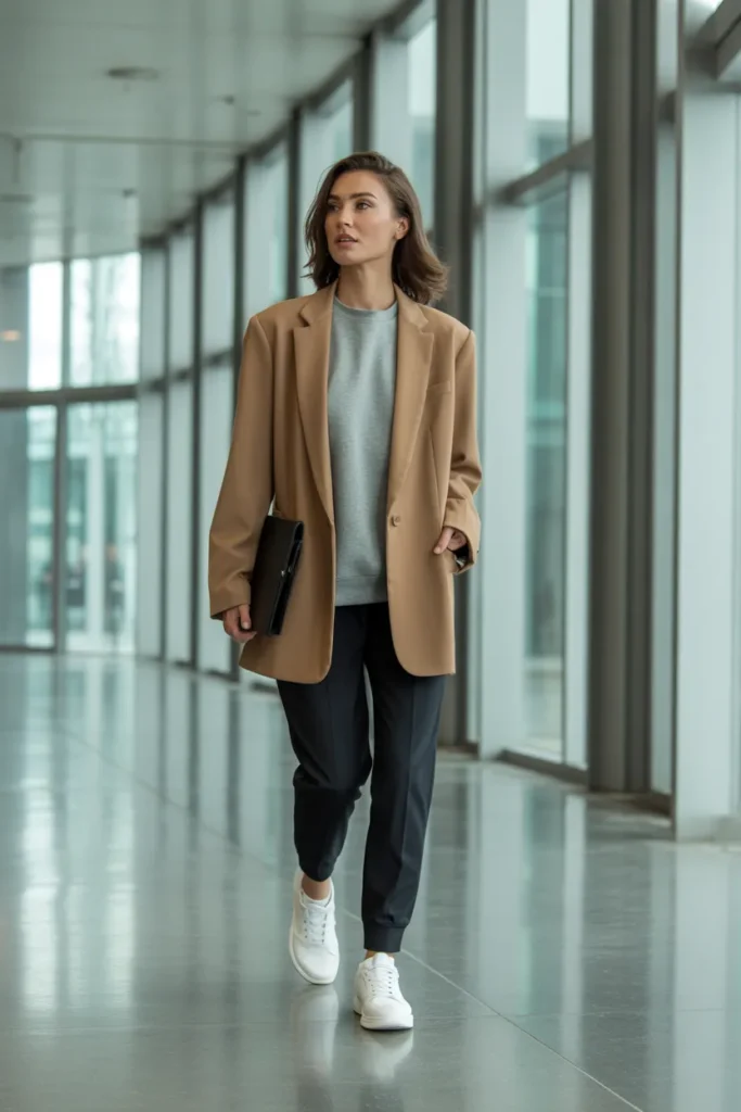 Relaxed Blazer with Loungewear Pieces