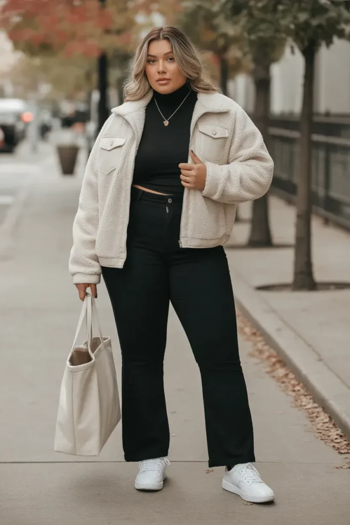 Sherpa Jacket with Monochrome Basics