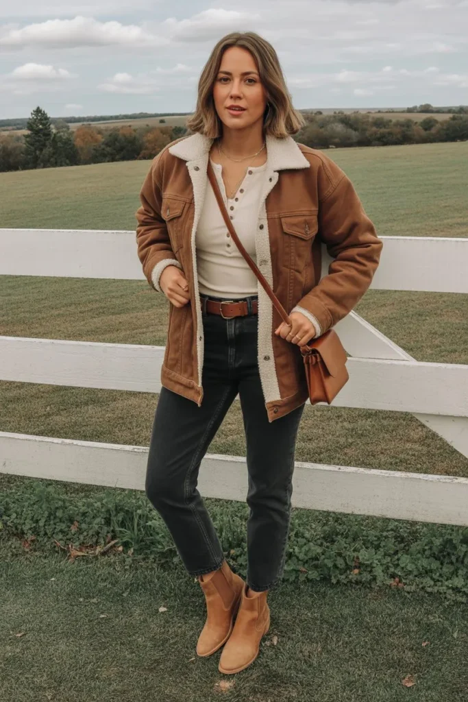 Sherpa Lined Jacket with Basics