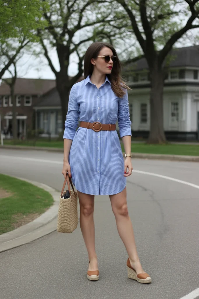 Shirt Dress with Belt