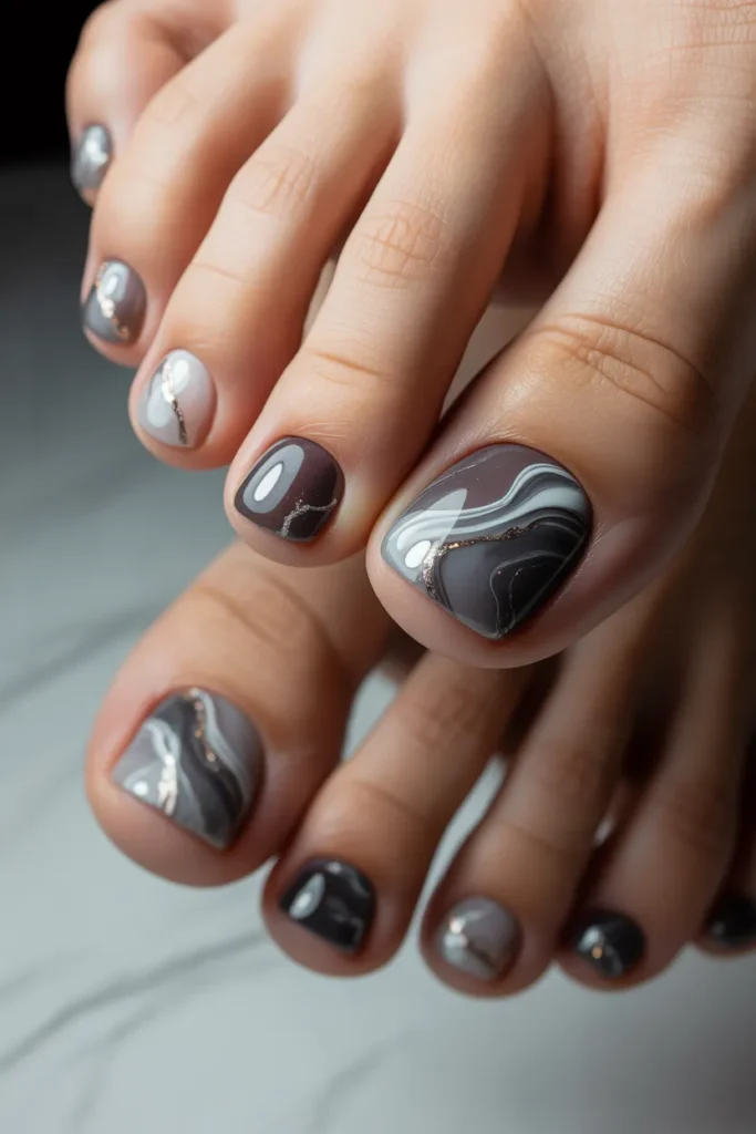 Smoky Gray Marble Effect