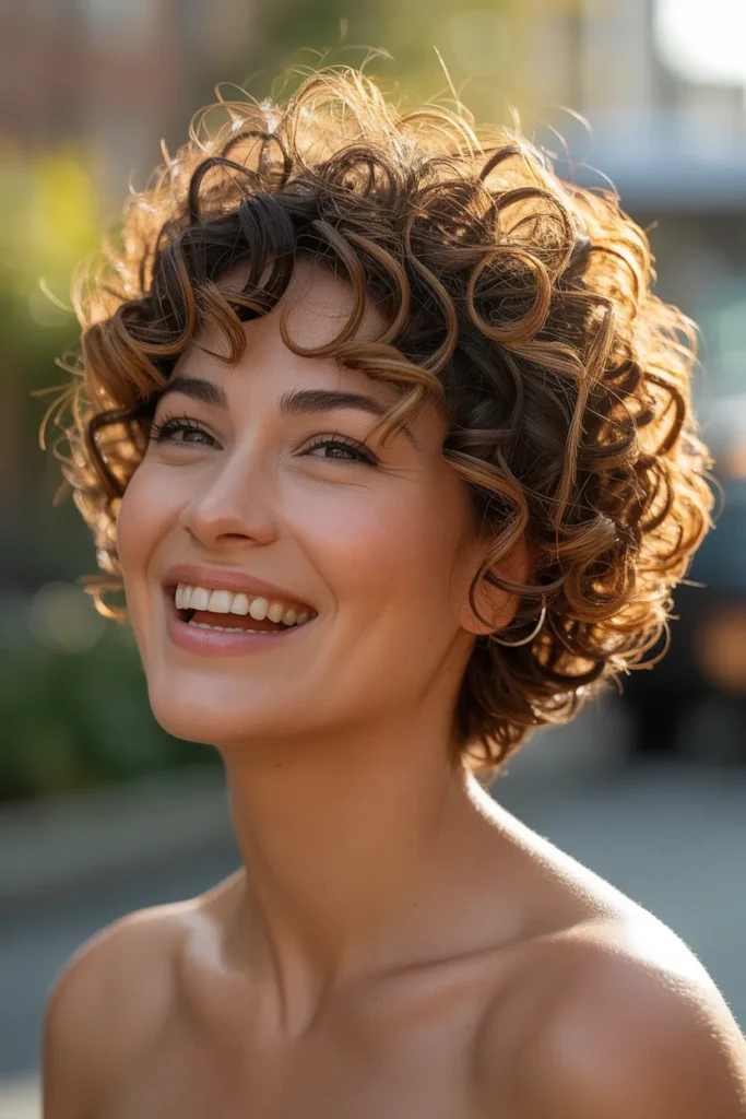 Soft Curly Pixie Cut