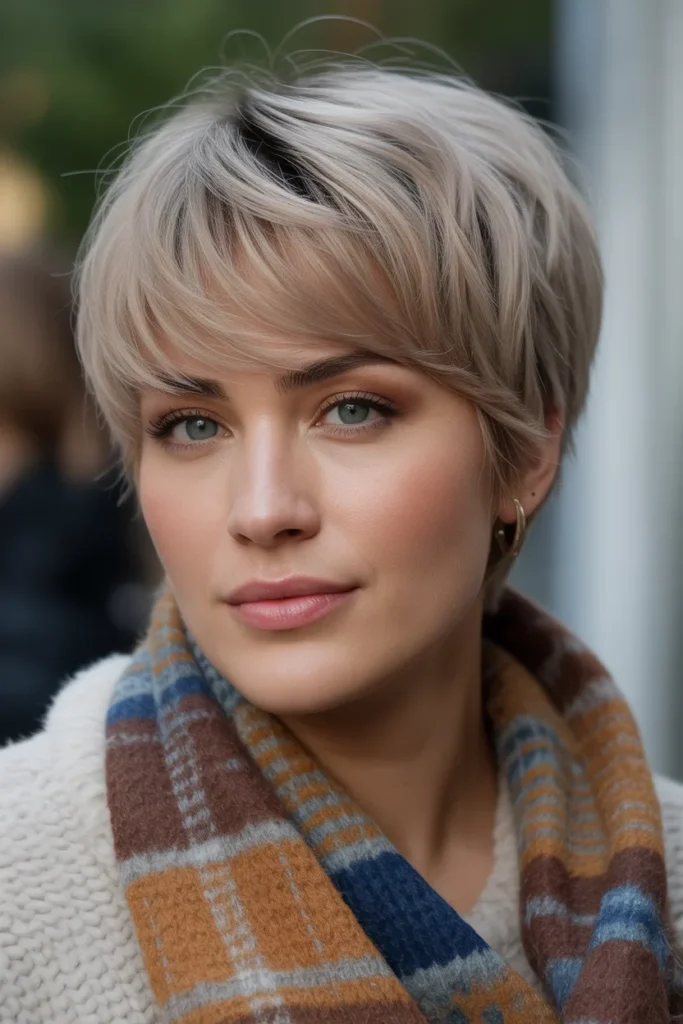 Textured Crop with Side Bangs