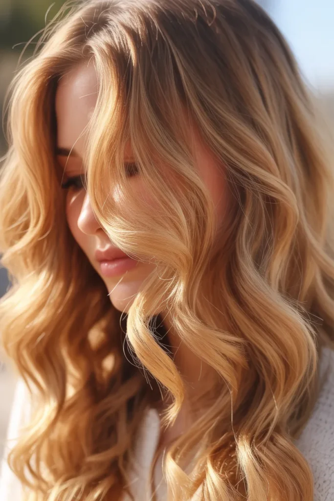 Toffee Blonde Beach Waves