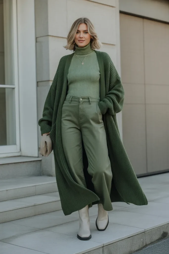Tonal Green Layered Ensemble