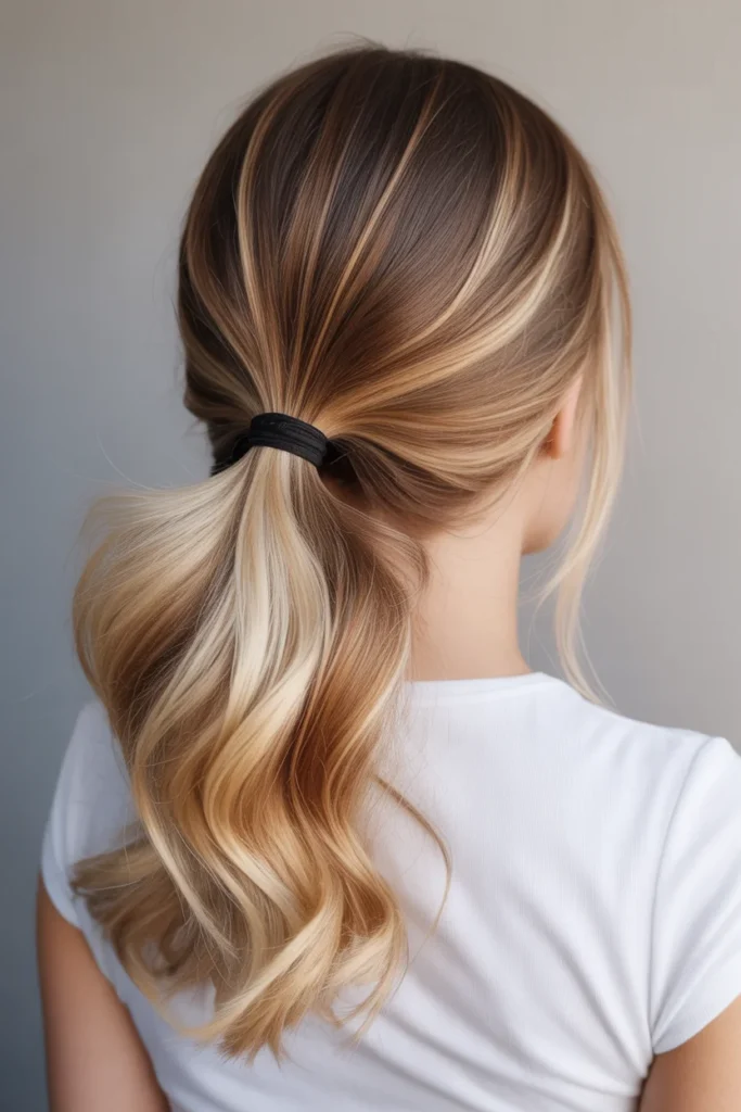 Caramel Blonde Ponytail