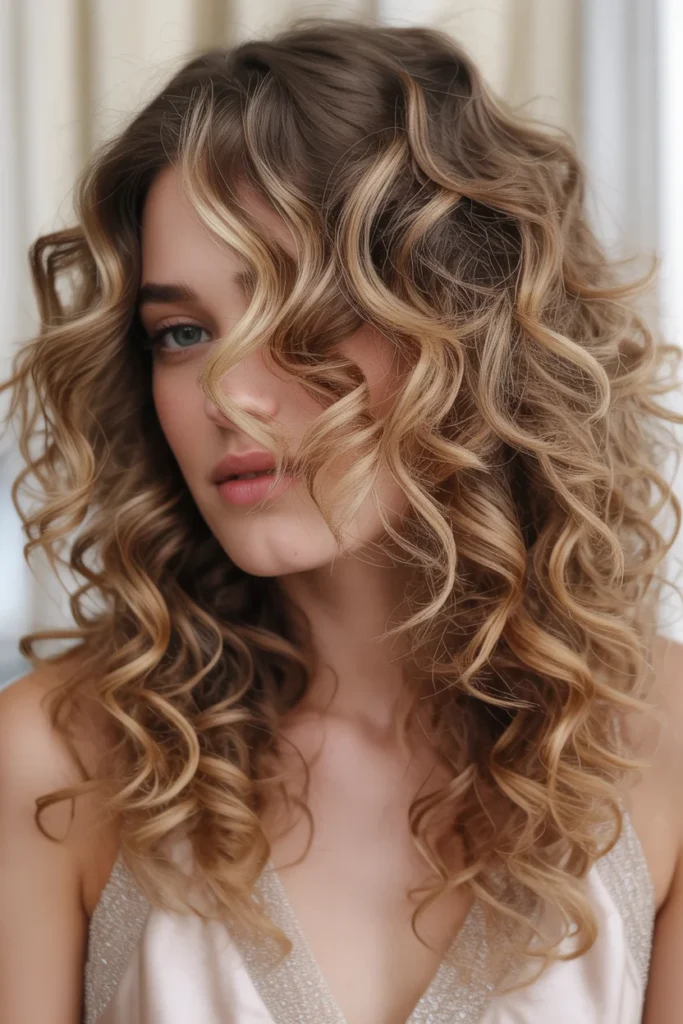 Caramel Blonde Loose Curls