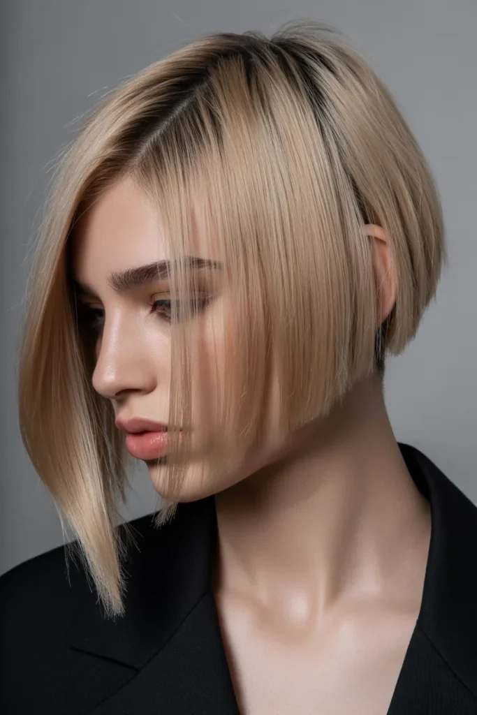 The Sleek Asymmetrical Bob