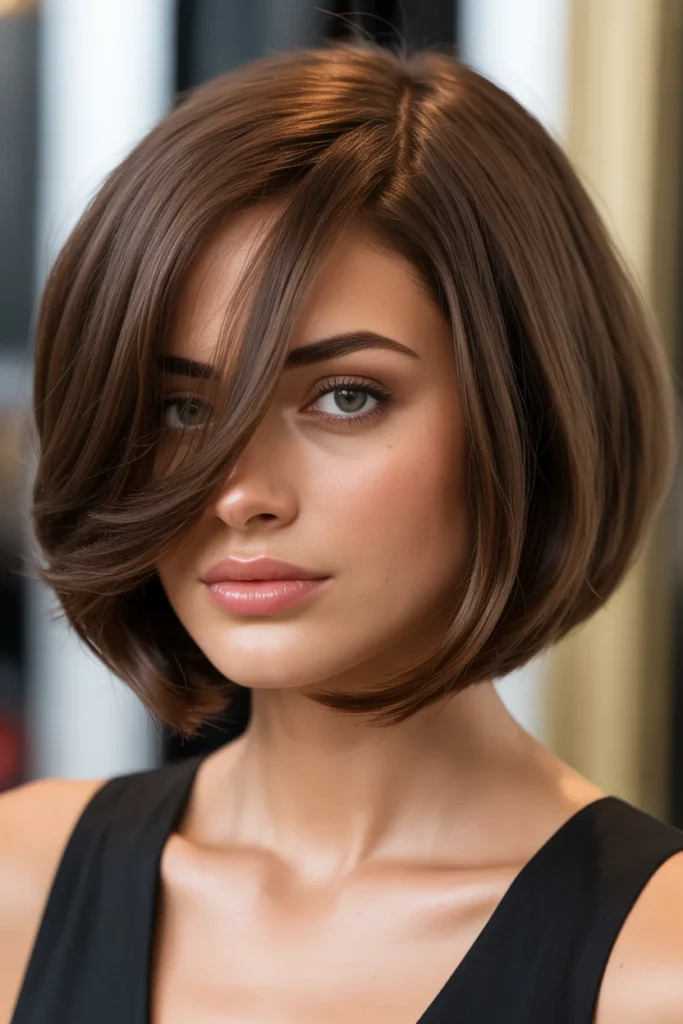 The Swoopy Side-Part Bob
