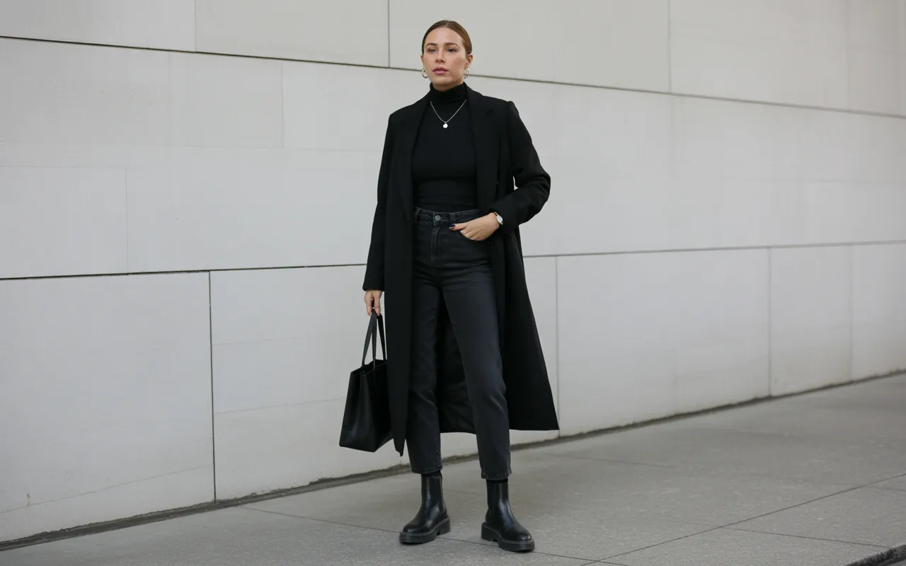 All-Black Minimalist Outfit