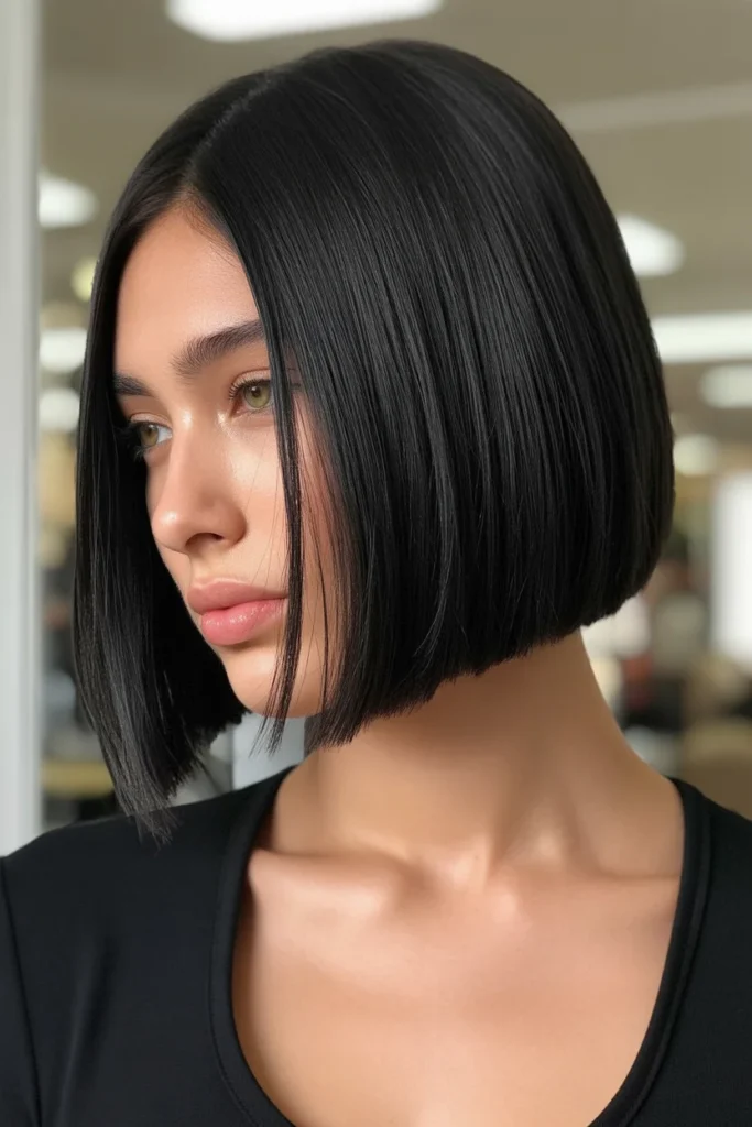 Angled Long Bob with Blunt Edges