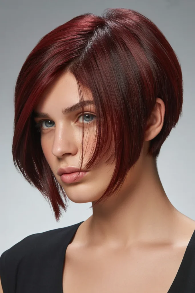 Asymmetrical Bob with Longer Front Pieces