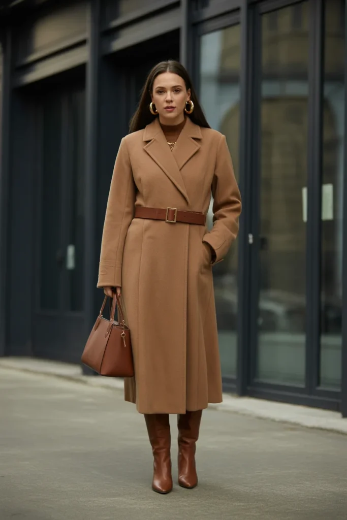 Belted Coat Dress
