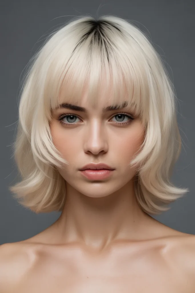 Blunt Cut with Baby Bangs