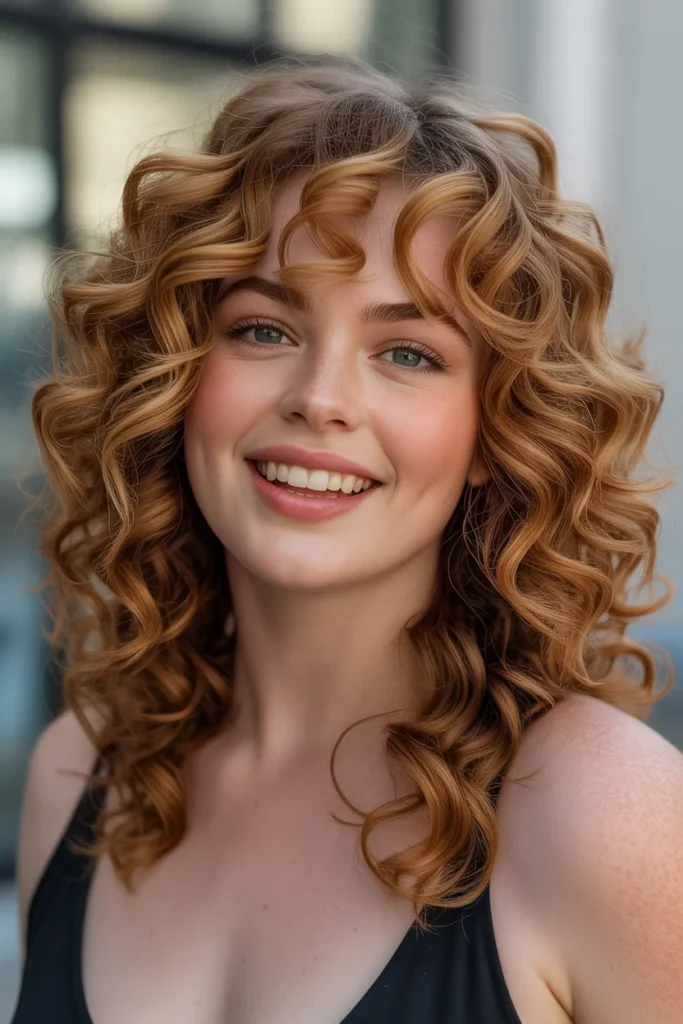 Bouncy Shoulder-Length Curls