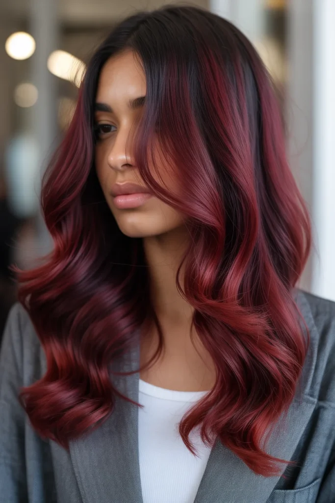 Burgundy Ombré Flow