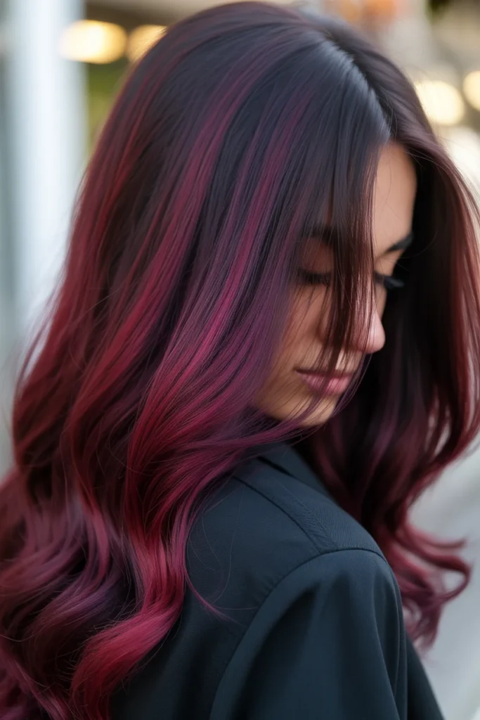  Burgundy Wine Ombre
