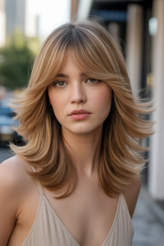 Butterfly Layers with Soft Bangs