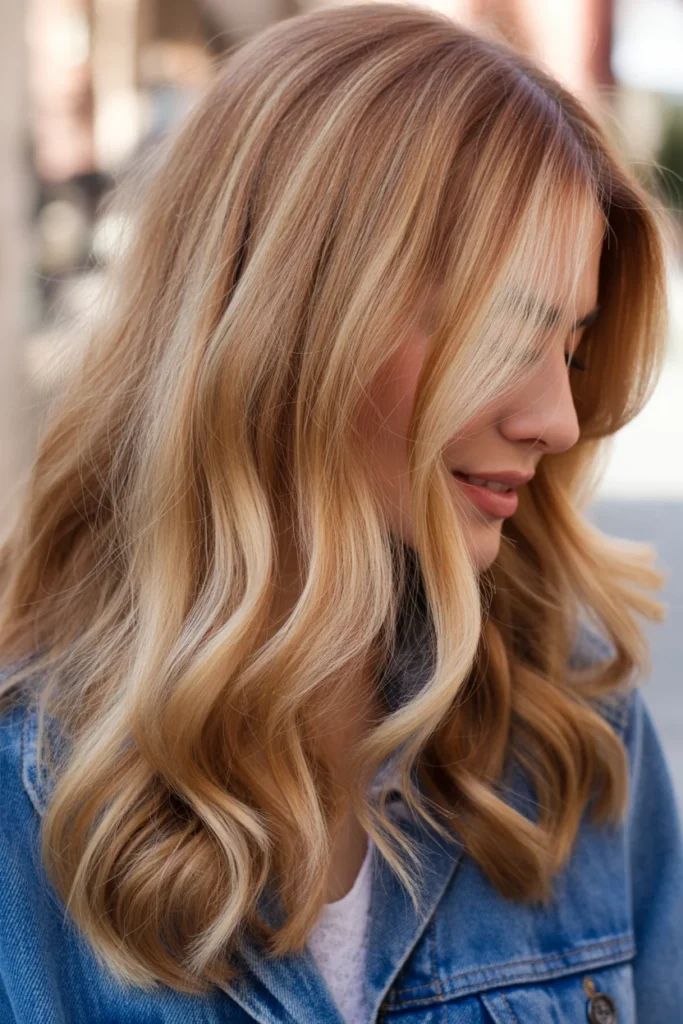 Butterscotch Blonde with Caramel Lowlights