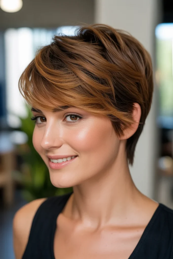 Caramel Balayage Pixie