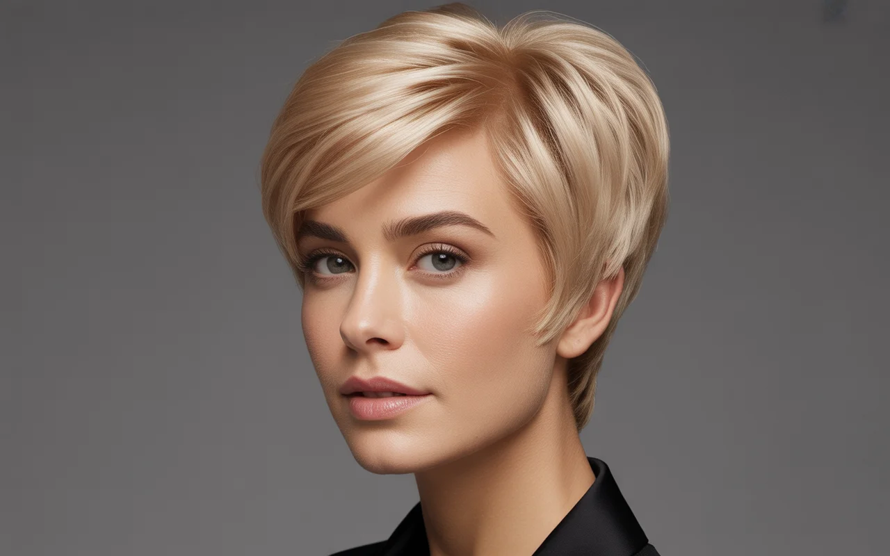 Champagne Blonde Pixie..