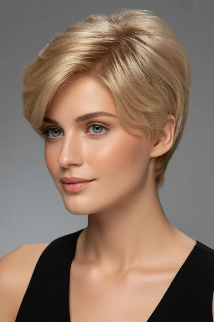 Pixie Haircuts Champagne Blonde Pixie
