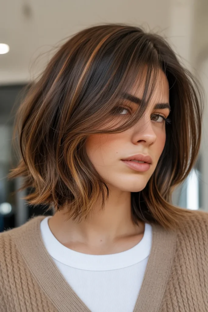 Choppy Mid-Length Bob with Face-Framing Layers