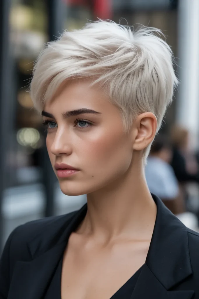 Classic Platinum Blonde Pixie