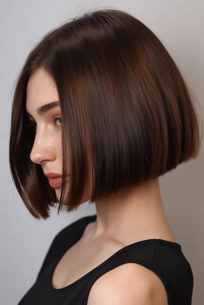  Espresso Brown Blunt Bob