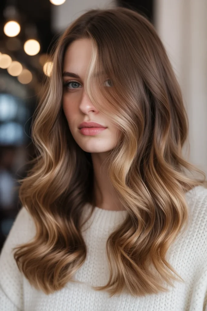 Frosted Caramel Balayage Ombre
