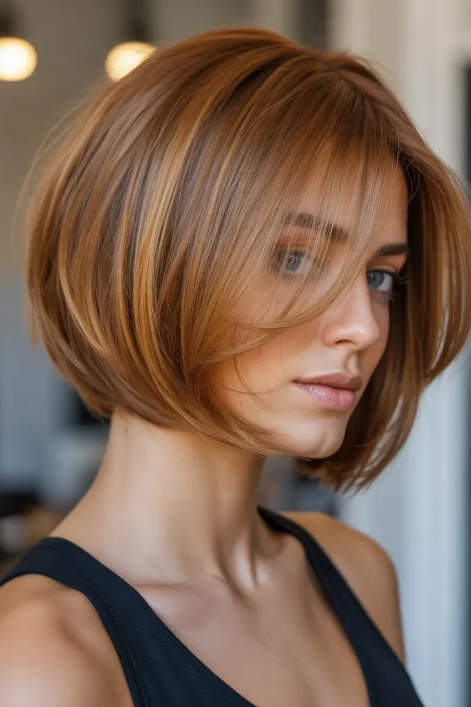 Golden Bronze Stacked Bob