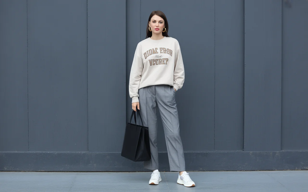 Graphic Sweatshirt with Trousers