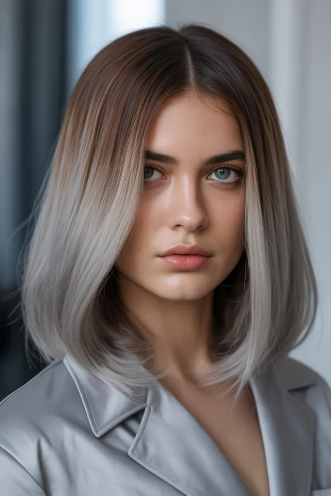 Iced Brown with Silver Undertones