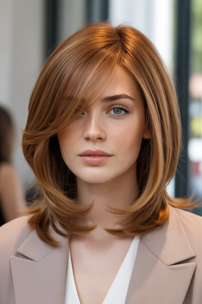 Layered Cut with Swoopy Bangs