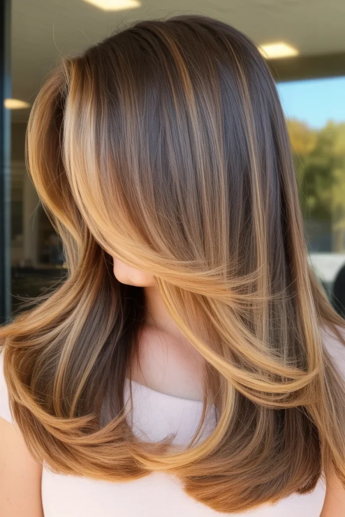 Long Layers with Balayage Highlights