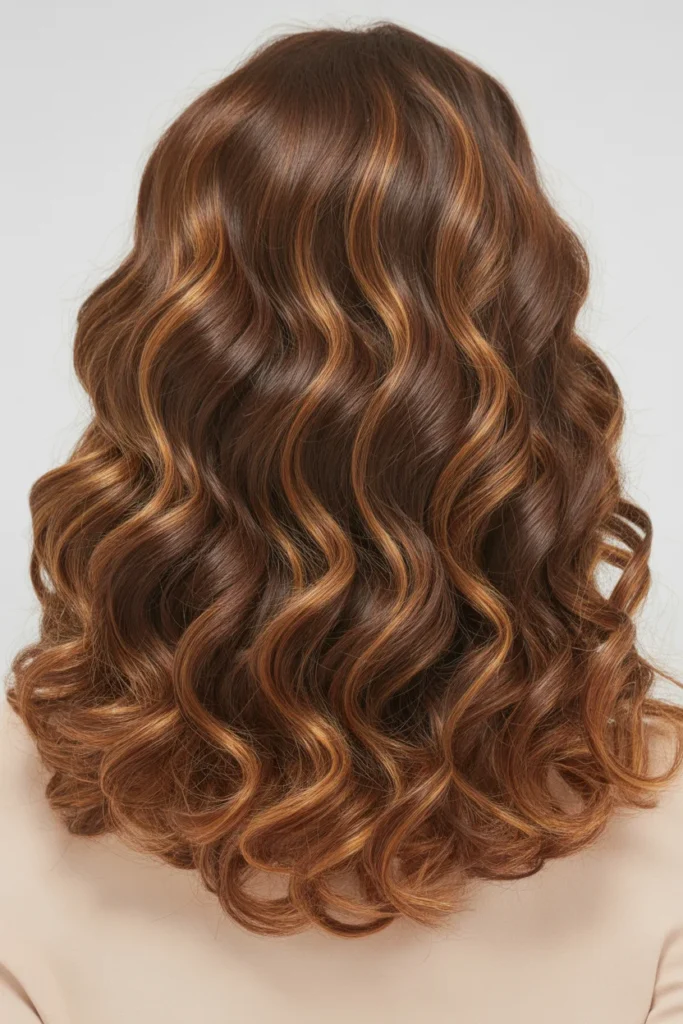 Loose Curls with Highlights