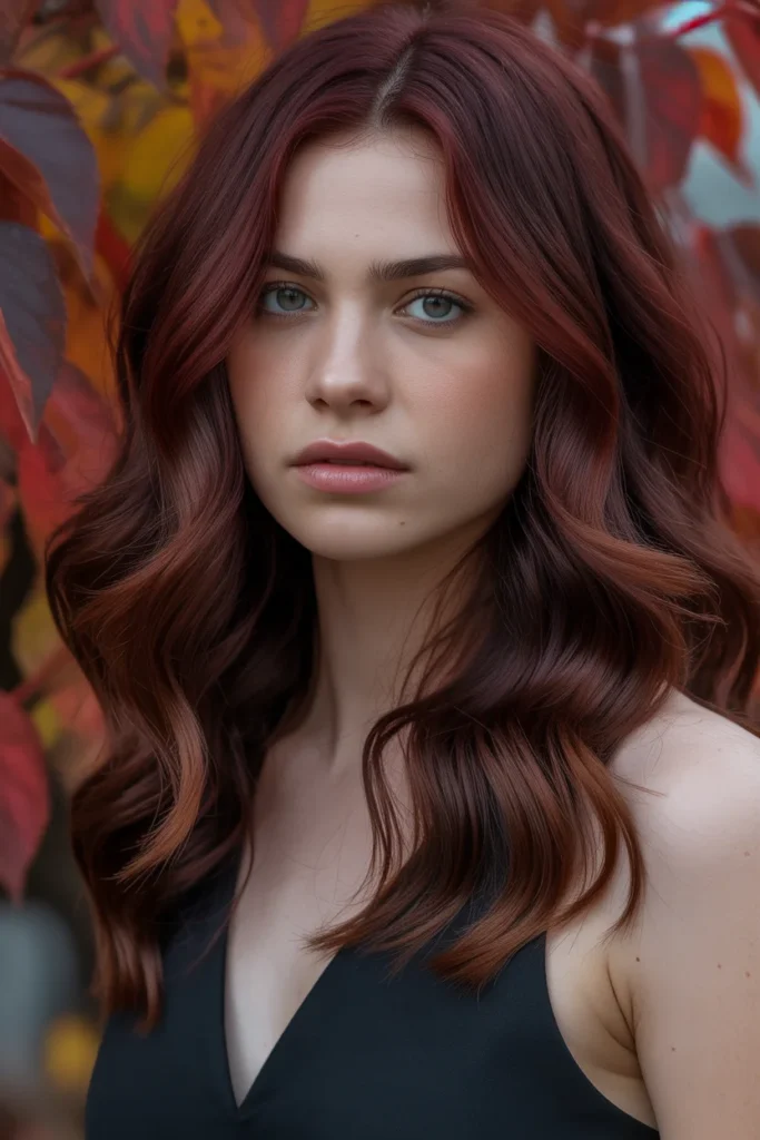 Mahogany Brown with Burgundy Depth