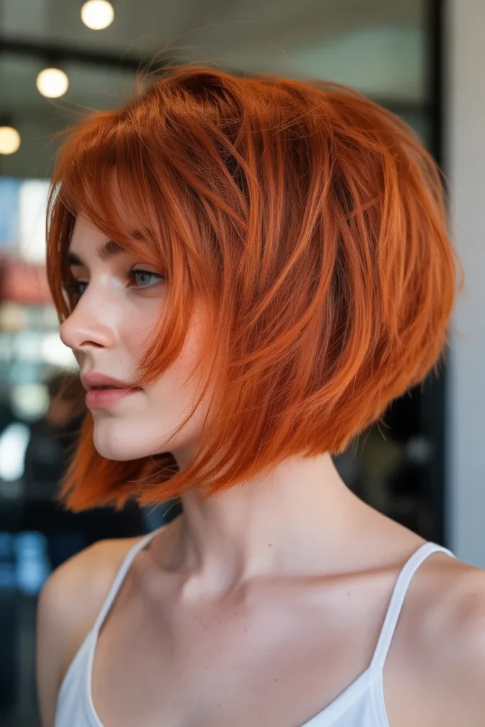 Maple Red Stacked Bob