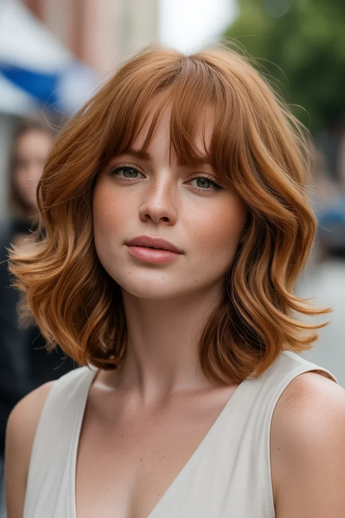 Mid-Length Cut with Wispy Bangs