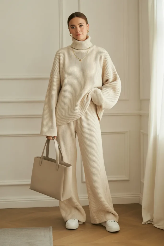 Monochrome Cozy Knit Coordinates