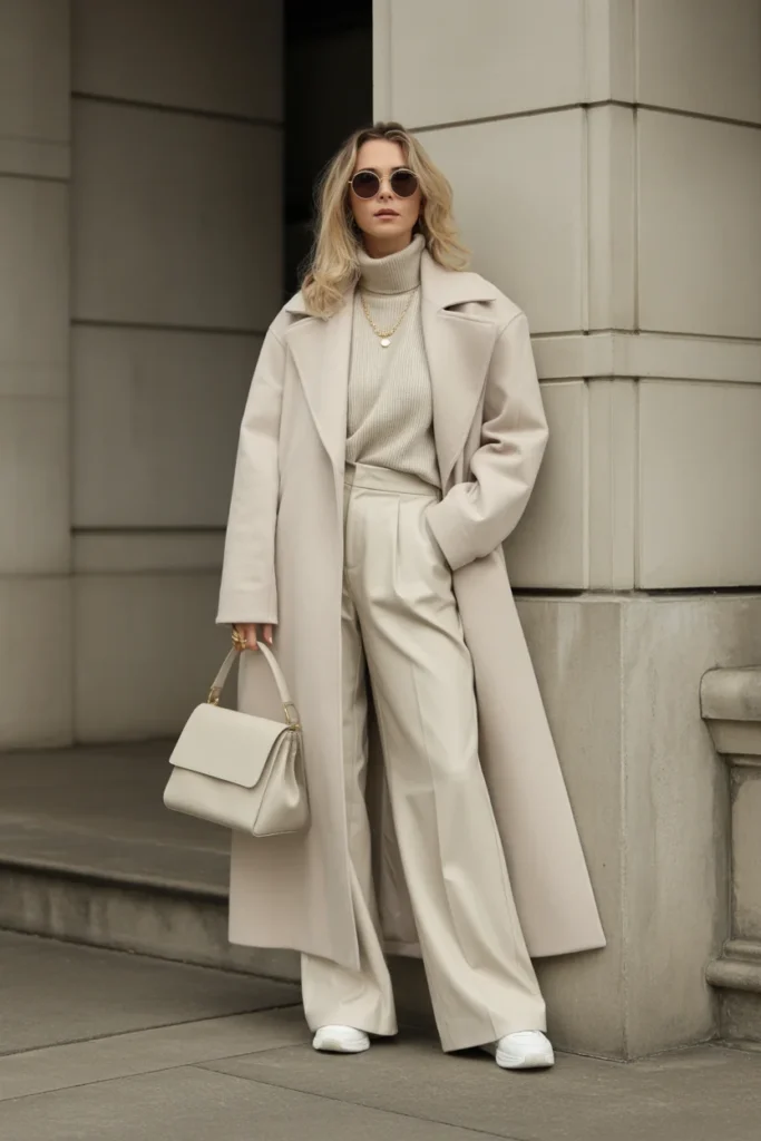 Monochrome Cream Ensemble
